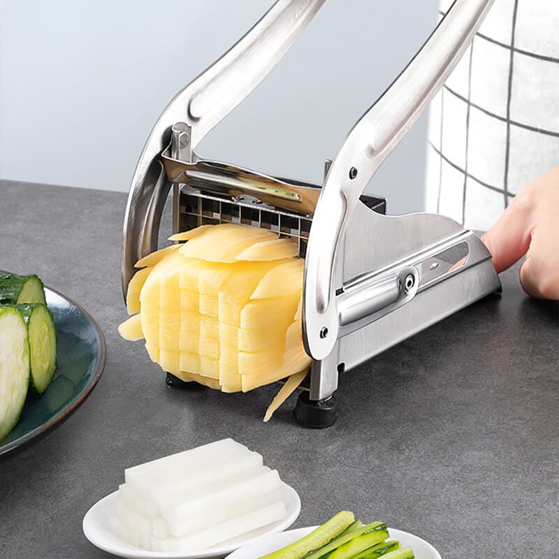 Cortador de Papas Fritas Profesional 2 en 1 – Papas, verduras y más al toque