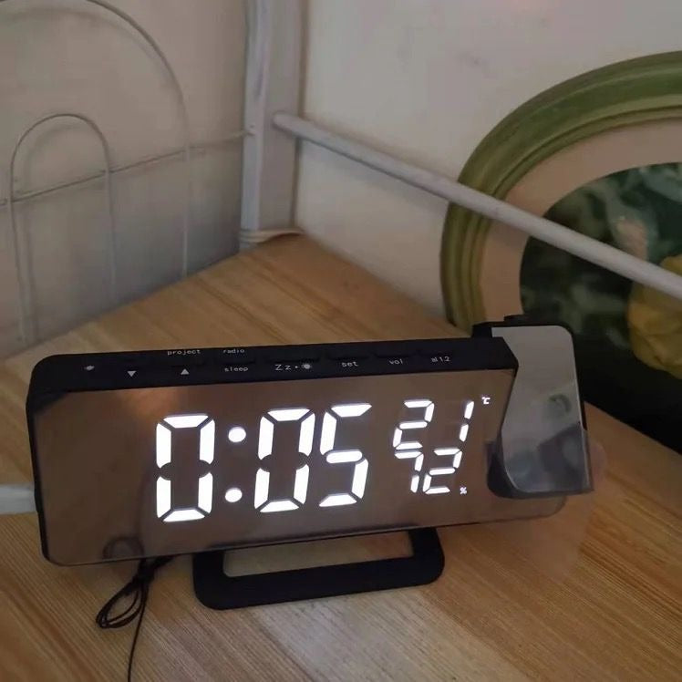 reloj digital - espejo y proyector