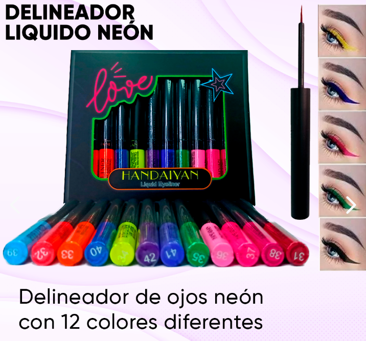 Delineador Neon  Liquido  x 12 unidades