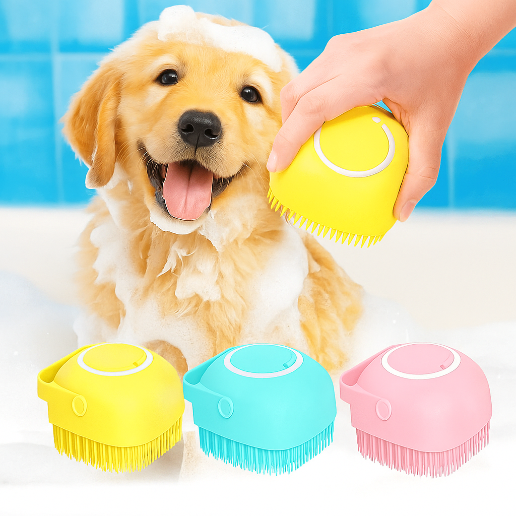 Cepillo de Baño para tu peludito – Limpieza, Masaje y Cuidado sin Estrés