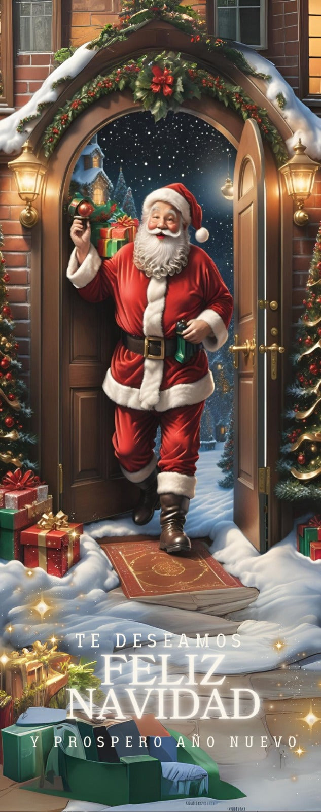 Funda para navidad 🎄✨ Transforma tu puerta en el rincón más navideño de tu casa