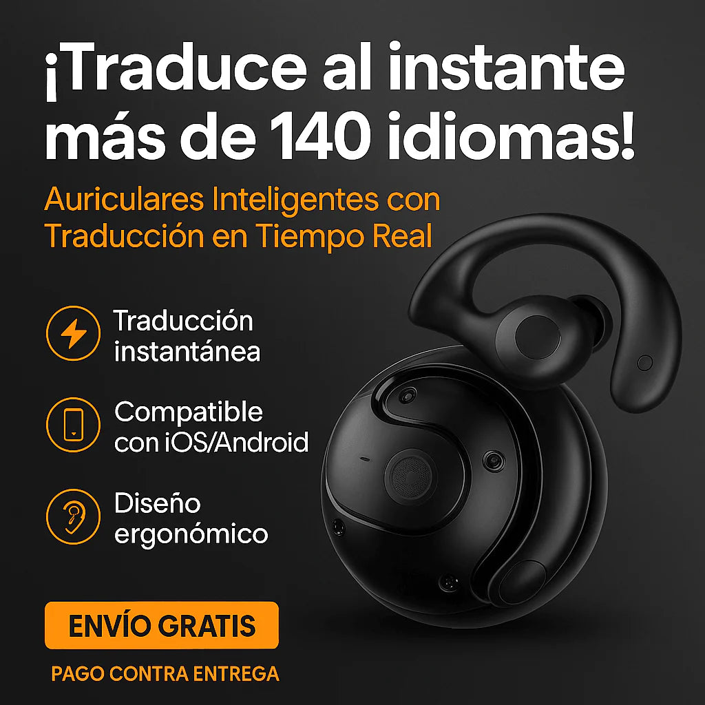 Audífonos Inalámbricos con IA — Traducción en tiempo real en 144 idiomas