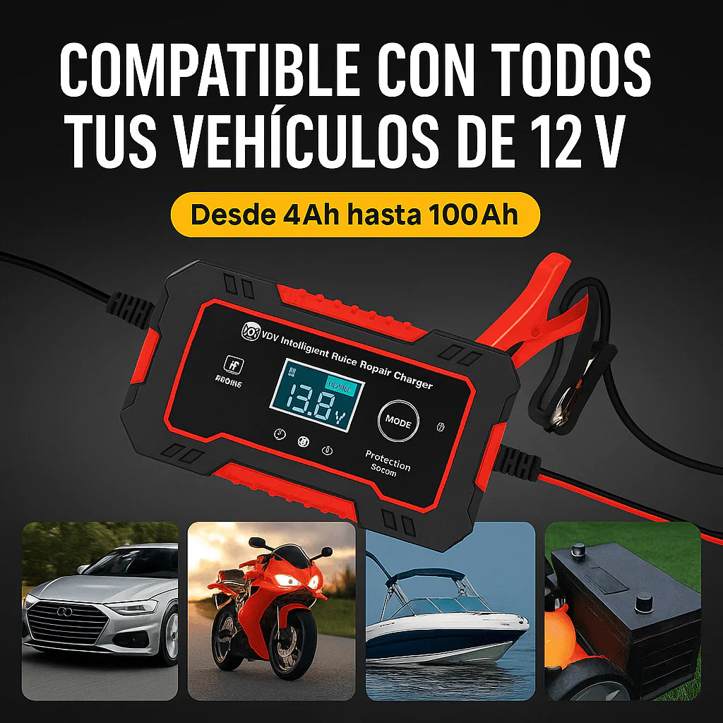 ¡Carga tu batería en minutos y evita quedarte varado!