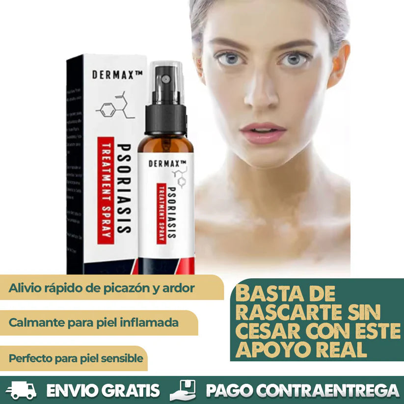 DERMAX™ Spray para Psoriasis – Alivio rápido de picazón, ardor y enrojecimiento